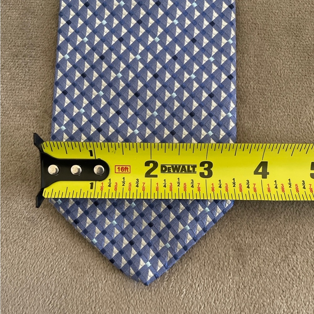 Hugo Boss Blue Patterned Men's tie - Picture 6 of 6